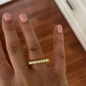 Gold rhinestone ring